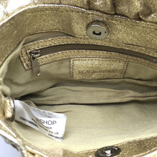 Load image into Gallery viewer, Vintage 80s/90s Gold Leather Evening/Occasion Bag by Topshop Made in India-Vintage Handbag, Evening Bag-Brand Spanking Vintage