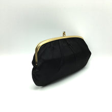 Load image into Gallery viewer, Vintage 50s Black Silk Satin Clutch Bag By Coblentz Made in Belgium-Vintage Handbag, Evening Bag-Brand Spanking Vintage
