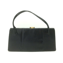 Load image into Gallery viewer, Vintage 50s Wide Slim BlackWaldybag in Lizard Skin Made in England-Vintage Handbag, Exotic Skins-Brand Spanking Vintage