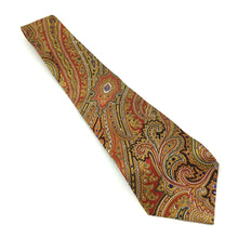Load image into Gallery viewer, Vintage 80s Silk Tie by Gianfranco Ferre in Classic Paisley Design in Reds, Gold and Black Made in Italy-Accessories, For Him-Brand Spanking Vintage
