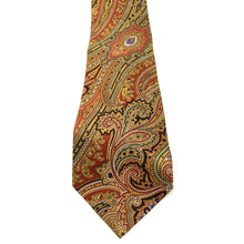 Load image into Gallery viewer, Vintage 80s Silk Tie by Gianfranco Ferre in Classic Paisley Design in Reds, Gold and Black Made in Italy-Accessories, For Him-Brand Spanking Vintage
