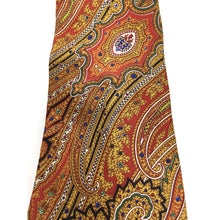 Load image into Gallery viewer, Vintage 80s Silk Tie by Gianfranco Ferre in Classic Paisley Design in Reds, Gold and Black Made in Italy-Accessories, For Him-Brand Spanking Vintage