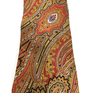 Vintage 80s Silk Tie by Gianfranco Ferre in Classic Paisley Design in Reds, Gold and Black Made in Italy-Accessories, For Him-Brand Spanking Vintage