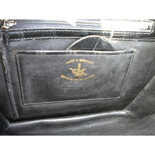 Load image into Gallery viewer, Stunning Vintage 60s Black Crocodile Jackie O Style Bag w/ Silver Tone Clasp And Matching Crocodile Backed Mirror, Made In W Germany-Vintage Handbag, Exotic Skins-Brand Spanking Vintage
