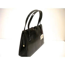 Load image into Gallery viewer, Stunning Vintage Boxed And Unused Large Black Leather Classic Ladylike Bag w/ Matching Suede Coin Purse By Waldybag-Vintage Handbag, Large Handbag-Brand Spanking Vintage