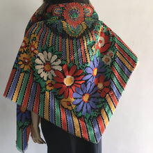 Load image into Gallery viewer, Vintage 1977 Collier Campbell Varuna Wool Wrap, Shawl, Scarf, Vibrant Red, Blue, Yellow, Green, Black, Iconic, Signed Collier Campbell 77-Scarves-Brand Spanking Vintage
