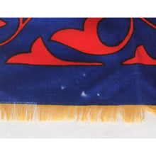 Load image into Gallery viewer, Vintage 1980s Liberty Of London Large Varuna Wool Scarf, Shawl, Wrap By Liberty Vibrant Blue, Yellow And Red, Stunning Art Nouveau Design-Scarves-Brand Spanking Vintage