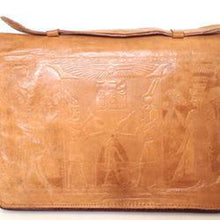Load image into Gallery viewer, Vintage 20s - 70s Tooled Leather Clutch Bag w/ Egyptian Scenes And Fitted Mirror And Comb Case-Vintage Handbag, Clutch Bag-Brand Spanking Vintage
