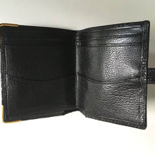 Load image into Gallery viewer, Vintage 50s 60s Black Lizard Skin Unused Top Handle Bag w/ Beehive Clasp And Matching Lizard Wallet By Mappin & Webb-Vintage Handbag, Exotic Skins-Brand Spanking Vintage