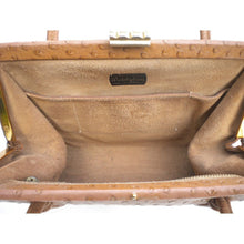 Load image into Gallery viewer, Vintage 50s Ostrich Design Leather Handbag By Waldybag-Vintage Handbag, Exotic Skins-Brand Spanking Vintage