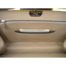 Load image into Gallery viewer, Vintage 50s Slim And Elegant Black Leather Classic Ladylike Bag Made In England By Riviera-Vintage Handbag, Large Handbag-Brand Spanking Vintage