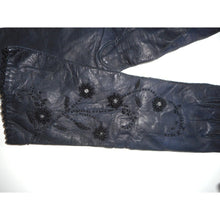 Load image into Gallery viewer, Vintage 50s Unused Navy Beaded Leather Silk Lined Evening/Occasion Gloves From The USA-Accessories, For Her-Brand Spanking Vintage