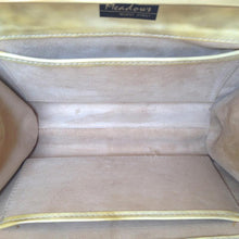 Load image into Gallery viewer, Vintage 50s/60s Yellow Mottled Leather Classic Ladylike Bag From Meadows Of Regent Street-Vintage Handbag, Kelly Bag-Brand Spanking Vintage