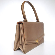 Load image into Gallery viewer, SOLD Vintage 60s Exquisite Taupe Leather Handbag w/ Padlock And Mirror Wallet By Lederer For Russell &amp; Bromley-Vintage Handbag, Kelly Bag-Brand Spanking Vintage
