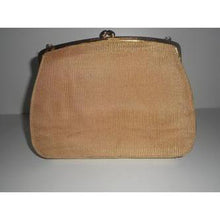 Load image into Gallery viewer, Vintage 60s Gold Mesh Fabric And Gold Leather Evening Bag By Bective w/ Original Box And Receipt-Vintage Handbag, Evening Bag-Brand Spanking Vintage