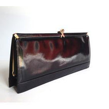 Load image into Gallery viewer, Vintage 60s/70s Black Patent Leather Clutch Day/Evening Bag By Ackery Of London-Vintage Handbag, Clutch Bag-Brand Spanking Vintage