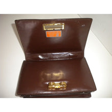Load image into Gallery viewer, Vintage 70s Crocodile Skin Classic Ladylike Bag In A Rare Rich Brandy Colour In Superb Condition-Vintage Handbag, Exotic Skins-Brand Spanking Vintage