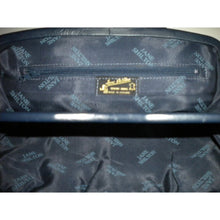 Load image into Gallery viewer, Vintage 70s French Navy Snakeskin And Leather Clutch/Shoulder Bag By Jane Shilton-Vintage Handbag, Exotic Skins-Brand Spanking Vintage