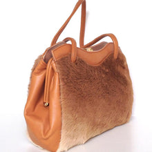Load image into Gallery viewer, Vintage 70s Large Kangaroo Fur And Leather Pristine Twin Handled Handbag By M&H Levy Pty Sydney Australia-Vintage Handbag, Exotic Skins-Brand Spanking Vintage