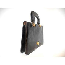 Load image into Gallery viewer, Vintage 70s Patent Leather Faux Porosus Crocodile Handbag By Elgee-Vintage Handbag, Large Handbag-Brand Spanking Vintage