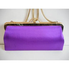 Load image into Gallery viewer, Vintage 70s Unused Indian Silk Evening/Occasion Clutch Bag w/ Optional Long Chain-Vintage Handbag, Evening Bag-Brand Spanking Vintage