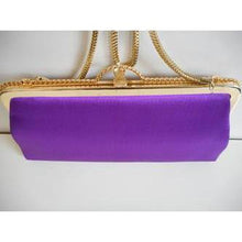 Load image into Gallery viewer, Vintage 70s Unused Indian Silk Evening/Occasion Clutch Bag w/ Optional Long Chain-Vintage Handbag, Evening Bag-Brand Spanking Vintage