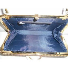 Load image into Gallery viewer, Vintage 70s Unused Indian Silk Evening/Occasion Clutch Bag w/ Optional Long Chain-Vintage Handbag, Evening Bag-Brand Spanking Vintage