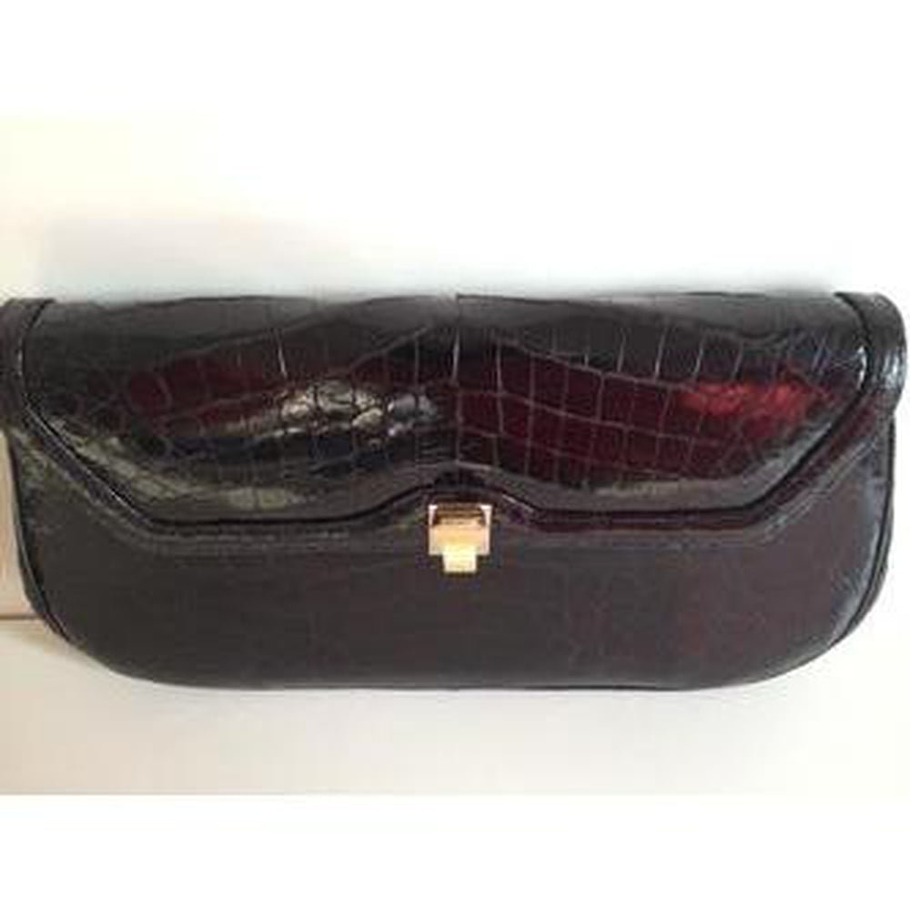ANDIAMO CLUTCH 31 IN BARLEY CORN CROCODILE PATTERN CALFSKIN main image 0