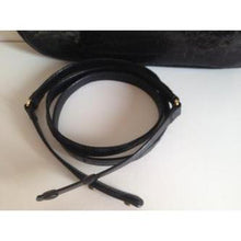 Load image into Gallery viewer, Vintage 80s Black Caiman Crocodile Clutch/Long Croc Strap Bag w/ Attractive Silvertone And Gilt Clasp-Vintage Handbag, Exotic Skins-Brand Spanking Vintage