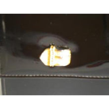Load image into Gallery viewer, Vintage Waldybag Black Patent Leather Day/Evening/Occasion Bag w/ Gilt And Diamante Buckle Motif And Gilt Chain-Vintage Handbag, Evening Bag-Brand Spanking Vintage