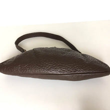 Load image into Gallery viewer, Vintage Freedex 50s/60s Dolly Bag In A Torpedo Shape In Dark Chocolate Brown Faux Pigskin Leather-Vintage Handbag, Dolly Bag-Brand Spanking Vintage