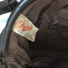 Load image into Gallery viewer, Vintage Freedex 50s/60s Dolly Bag In A Torpedo Shape In Dark Chocolate Brown Faux Pigskin Leather-Vintage Handbag, Dolly Bag-Brand Spanking Vintage