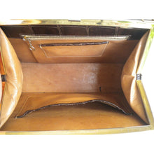 Load image into Gallery viewer, Vintage Handbag In Dark Chocolate Crocodile Skin w/ Single Top Handle And Tan Leather Lining-Vintage Handbag, Exotic Skins-Brand Spanking Vintage