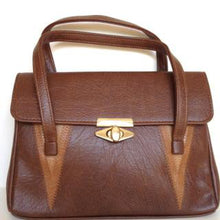 Load image into Gallery viewer, Vintage Large 60s Handbag w/ Gilt Postman's Lock By Weymouth American-Vintage Handbag, Large Handbag-Brand Spanking Vintage
