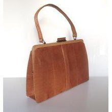 Load image into Gallery viewer, Vintage Large Classic Caramel Lizard Skin Handbag By Mappin & Webb-Vintage Handbag, Large Handbag-Brand Spanking Vintage