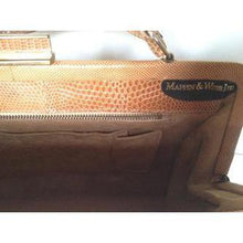 Load image into Gallery viewer, Vintage Large Classic Caramel Lizard Skin Handbag By Mappin & Webb-Vintage Handbag, Large Handbag-Brand Spanking Vintage