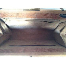 Load image into Gallery viewer, Vintage Large Classic Caramel Lizard Skin Handbag By Mappin & Webb-Vintage Handbag, Large Handbag-Brand Spanking Vintage