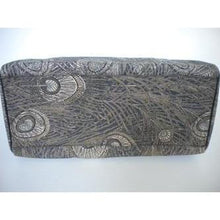 Load image into Gallery viewer, Vintage Large Leather And Canvas, Tapestry Effect Fabric Holdall In 'Hera' Peacock Feather Design By Liberty of London-Vintage Handbag, Large Handbag-Brand Spanking Vintage