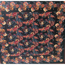 Load image into Gallery viewer, Vintage Liberty Of London Large Varuna Wool Scarf, Shawl, Wrap In Striking Design, Rose And Paeony In Black, Gold, Rust And Grey-Scarves-Brand Spanking Vintage
