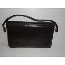 Load image into Gallery viewer, Vintage Rich Brown Leather Hand/Shoulder Bag w/ Gilt 'Horse Bit' Detail by Eros-Vintage Handbag, Large Handbag-Brand Spanking Vintage