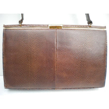 Load image into Gallery viewer, Vintage Richard Lightstone Lizard Skin Classic Ladylike Bag-Vintage Handbag, Exotic Skins-Brand Spanking Vintage