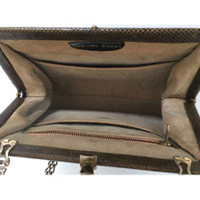 Load image into Gallery viewer, Vintage Small And Dainty Snakeskin Clutch/Chain Bag In Starburst Design-Vintage Handbag, Exotic Skins-Brand Spanking Vintage