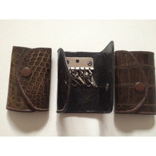 Load image into Gallery viewer, Vintage Unused Crocodile Skin And Leather Key Wallets In Brown Or Black-Accessories, For Him-Brand Spanking Vintage