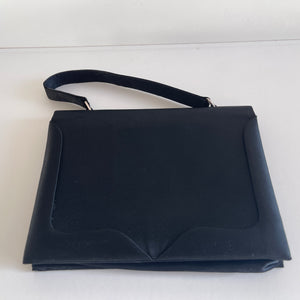 Vintage 70s Black Silk Satin Waldybag Evening/ Occasion Bag Made in Italy-Vintage Handbag, Evening Bag-Brand Spanking Vintage