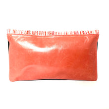 Load image into Gallery viewer, Vintage 70s Pink/Grey/White/Red Slim Leather/Snakeskin Clutch Bag-Vintage Handbag, Clutch Bag-Brand Spanking Vintage
