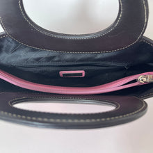 Load image into Gallery viewer, Vintage 80s/90s Pink/Black Leather Handbag by Jane Shilton-Vintage Handbag, Dolly Bag-Brand Spanking Vintage
