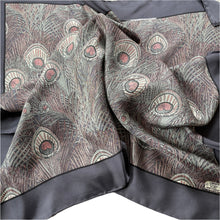 Load image into Gallery viewer, Vintage Large Liberty &#39;Hera&#39; Silk Scarf in Mid Grey/Pink Made in England-Scarves-Brand Spanking Vintage
