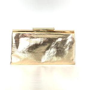 Vintage 90s Gold Leather Clutch Bag-Vintage Handbag, Clutch Bag-Brand Spanking Vintage