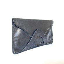 Load image into Gallery viewer, Vintage 70s Black Leather Slim Clutch Bag-Vintage Handbag, Clutch Bag-Brand Spanking Vintage
