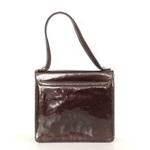 Load image into Gallery viewer, Vintage 60s/70s Classic Dainty Dark Chestnut Brown Patent Leather Top Handle Bag By Waldybag-Vintage Handbag, Kelly Bag-Brand Spanking Vintage
